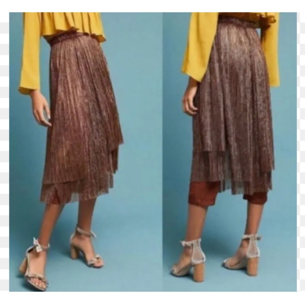NEW Maeve metallic skirted pants 4